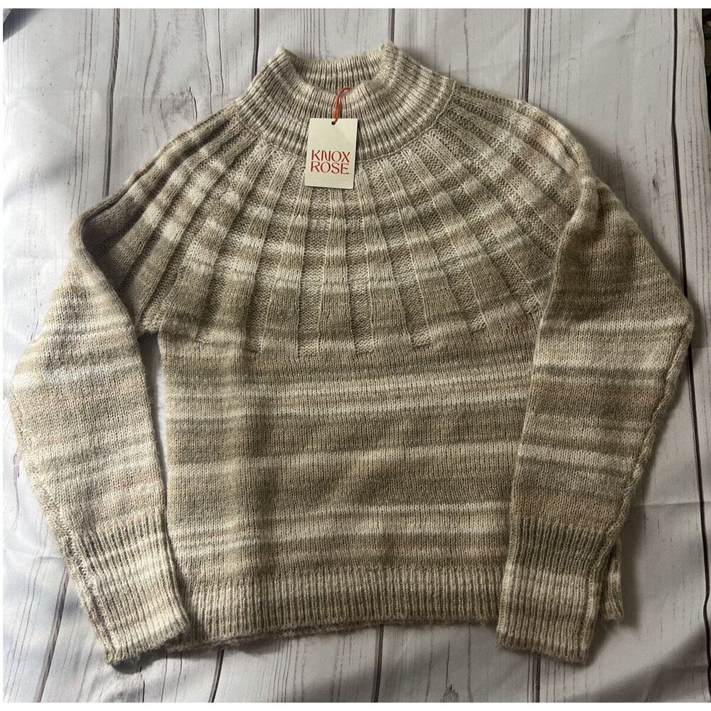 Women's Holiday Pullover Sweater - Knox Rose Oatmeal M NWT - Picture 3 of 7